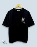 Back Print Black Oversized T-Shirt For Men