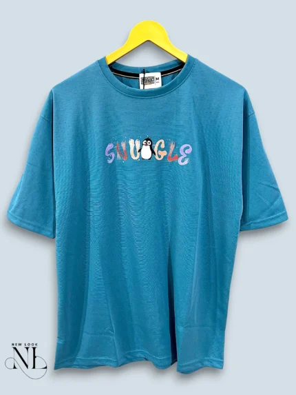 Blue Back Print Oversize Tshirt For Men Premium