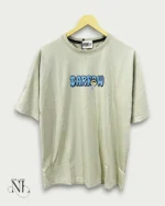 Cream Back Print Oversize Tshirt For Men