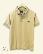 Lite Yellow Plain Polo Lycra Half Tshirt