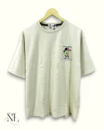 Lite Green Back Print Oversize Tshirt For Men