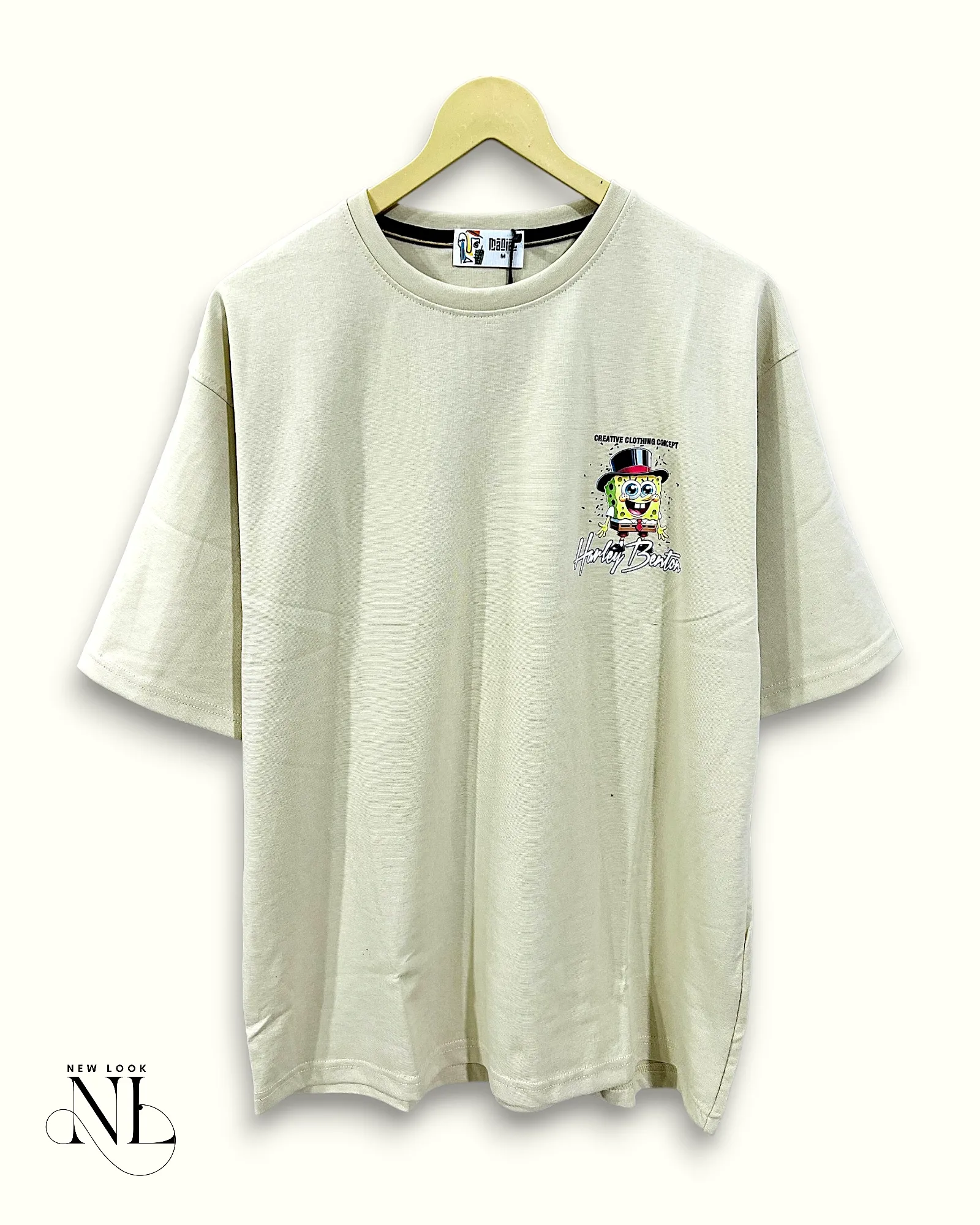 Lite Green Back Print Oversize Tshirt For Men Lite Green Back Print Oversize Tshirt For Men