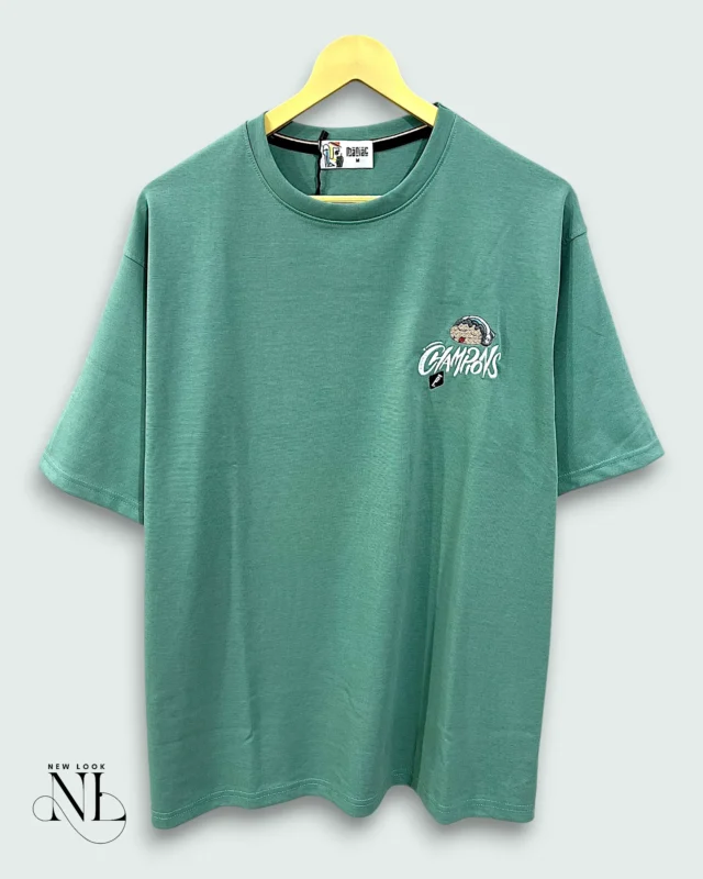 Green Back Print Oversize Imported Tshirt For Men