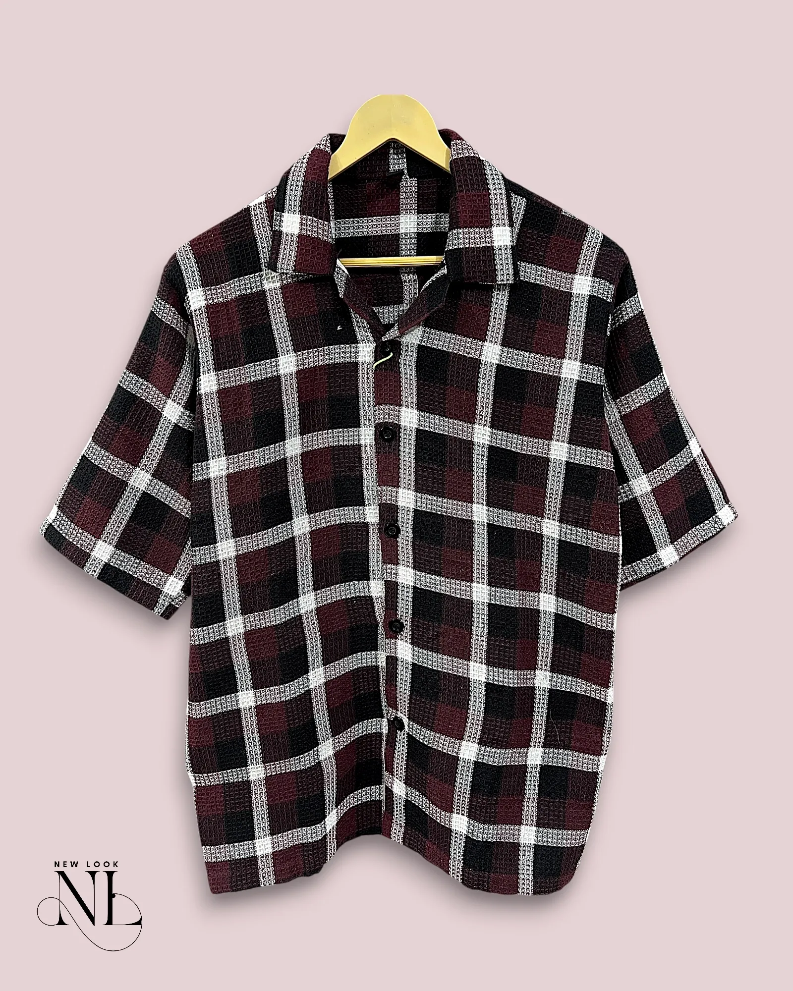 Stylish Maroon Checks Oversize Shirt for Men Utility Stylish Maroon Checks Oversize Shirt for Men Utility