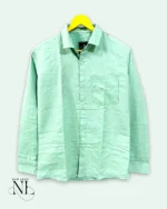 Classic Plain Lite Green Formal Shirt for Men