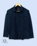 Classic Plain Navy Blue Formal Shirt for Men
