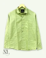 Classic Plain Olive Green Formal Shirt for Men