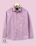 Classic Plain Lite Purple Formal Shirt for Men