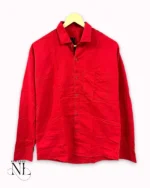 Classic Plain Red Formal Shirt for Men