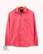 Classic Plain Dark Pink Formal Shirt for Men
