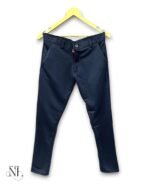 Trendy Navy Blue Plain Lycra Pant Comfort & Style