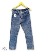Glaucous Blue Denim Baggy Jeans for Men 90s Retro Style