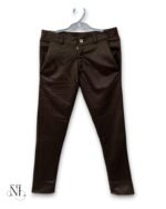 Classic Dark Brown Plain Lycra Pant for Men & Style