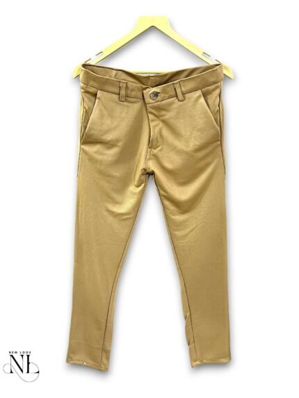 Trendy Lite Yellow Plain Lycra Pant for Men Summer Style