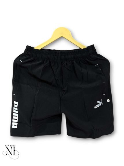 Black Print Parachute Shorts Stylish & Trendy