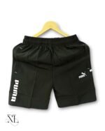 Dark Green Print Parachute Shorts for Men