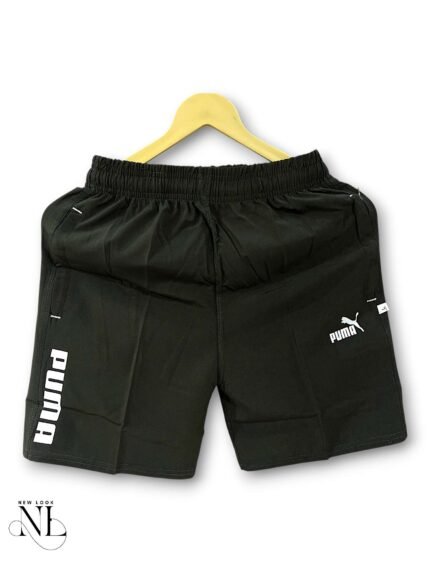 Dark Green Print Parachute Shorts for Men