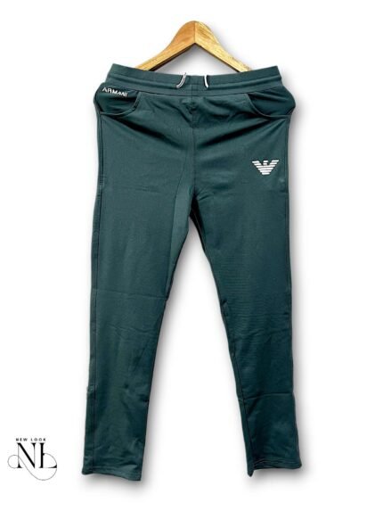 Classic Turquoise Blue Lycra Track Pant for Men Stretchable