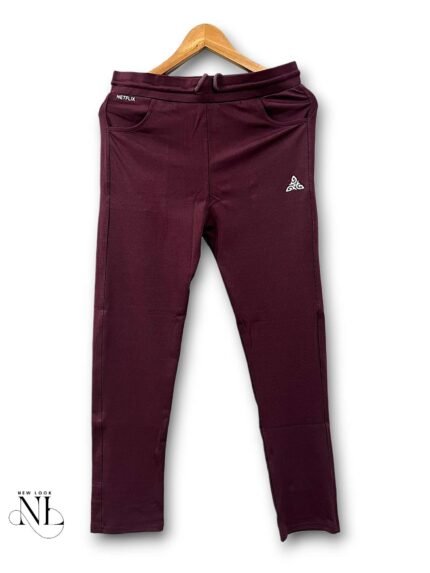 Trendy Wine Lycra Track Pant Lover for Men Stylish