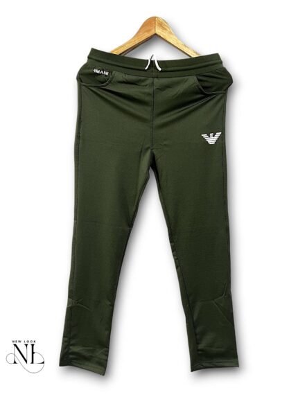 Stylish Dark Green Lycra Track Pant Lover for Men