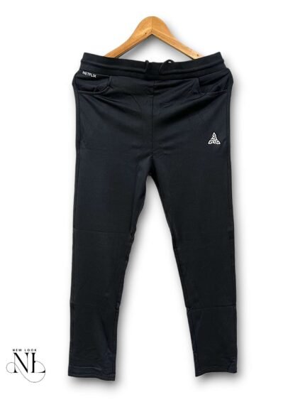 Trendy Black Lycra Track Pant Lover for Men Stretchable
