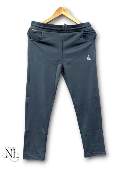 Trendy Dark Grey Lycra Track Pant Lover for Men