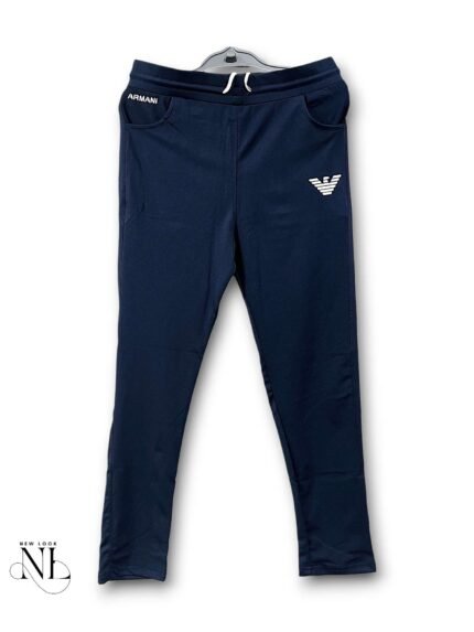 Trendy Navy Blue Lycra Track Pant Lover for Men
