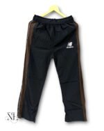 Classic Black Parachute Baggy Stripe Trackpant for Men