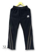 Street Style Black Parachute Stripe Trackpant for Men