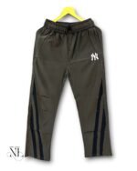 Street Style Dark Grey Parachute Stripe Trackpant for Men