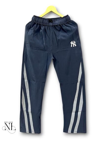 Street Style Navy Blue Parachute Stripe Trackpant for Men