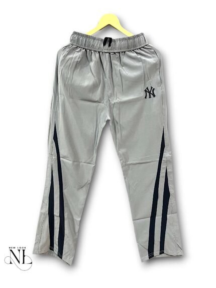 Street Style Lite Grey Parachute Stripe Trackpant for Men