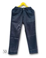 Navy Blue Linen Formal Pants for Men Office Trousers