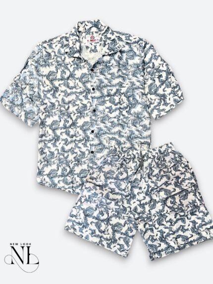 Best Stylish White Printed Cord Set for Men