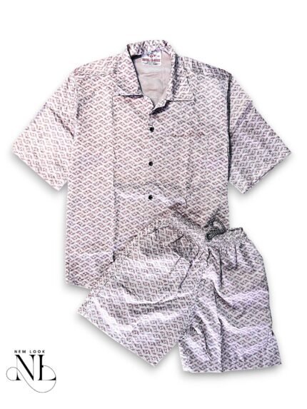 Trendy Printed Pink Cord Set for Men & Stylish