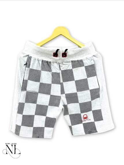 White Printed Shorts for Men Summer Fresh Style