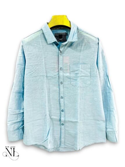 Plain Lite Blue Full Shirt for Men Premium