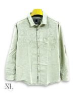 Plain Green Full Sleeve Shirt for Men Premium