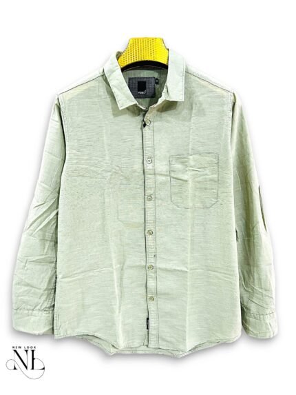 Plain Green Full Sleeve Shirt for Men Premium