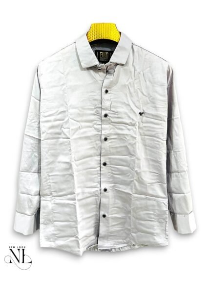 Best Classic Lite Grey Plain Full Shirt for Men Premium