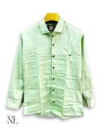 Best Classic Lite Green Plain Full Shirt for Men Premium
