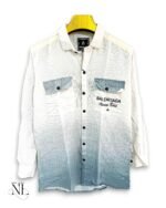 Classic Lite Grey Printed Full Shirt for Men & Urban