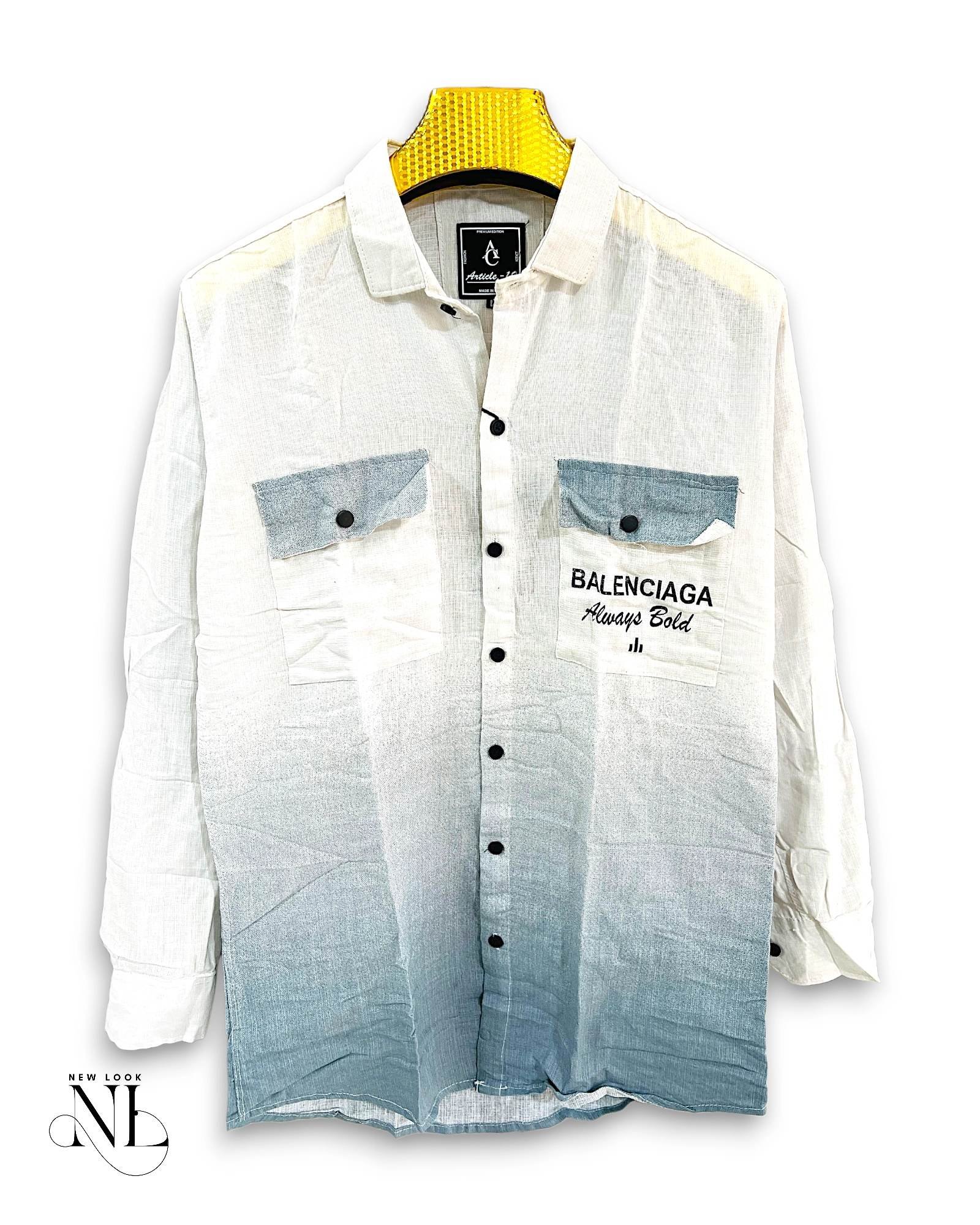 Classic Lite Grey Printed Full Shirt for Men & Urban Classic Lite Grey Printed Full Shirt for Men & Urban