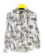 Lite Grey Printed Full Shirt for Men Trendy & Premium