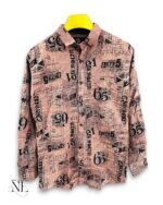 Lite Brown Printed Shirt For Men Premium & Casual Wear