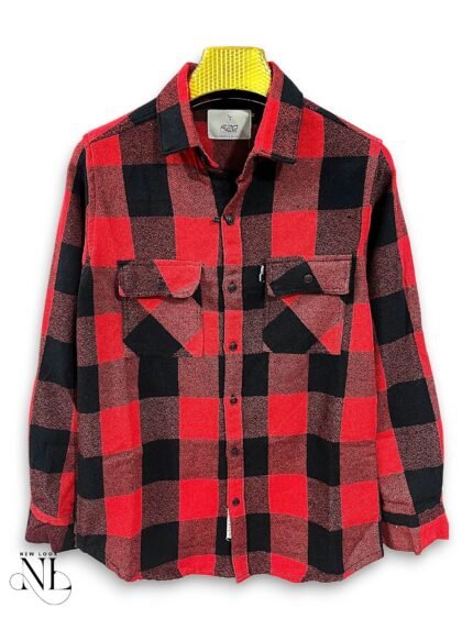 Stylish Red Checks Full Shirt for Men