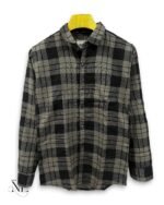 Checks Dark Grey Full Shirt for Men Premium