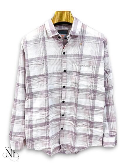 Trendy Lite Pink Checks Full Shirt for Men & Sophisticated