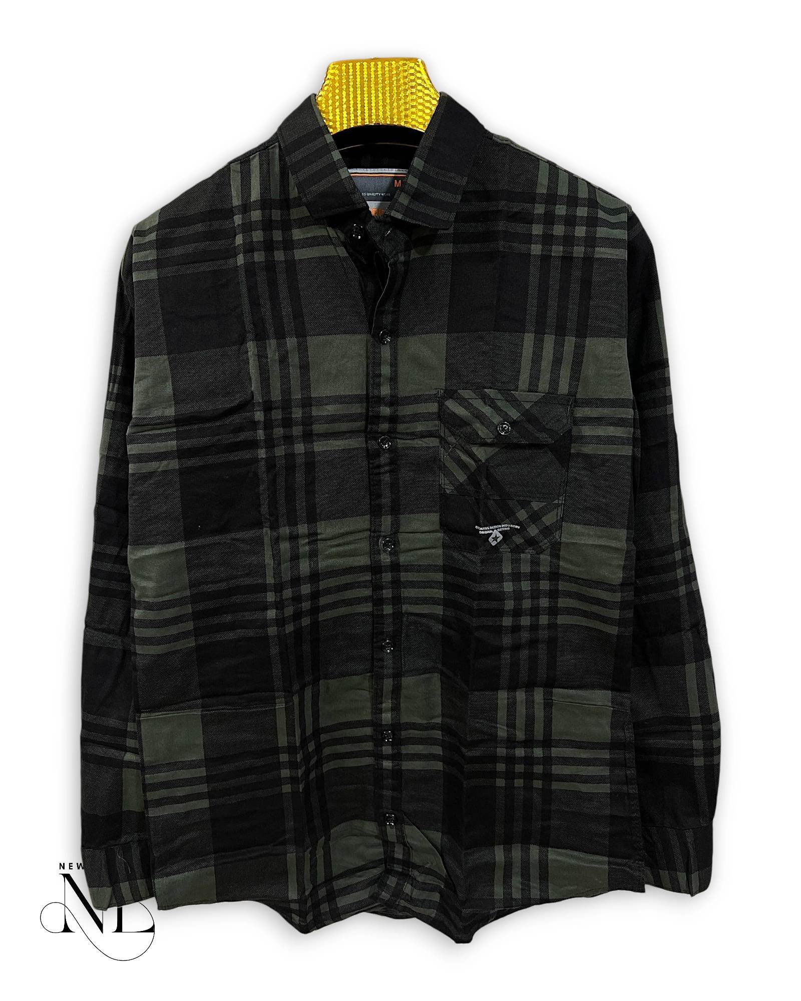 Trendy Dark Green Checks Full Shirt Pattern Trendy Dark Green Checks Full Shirt Pattern
