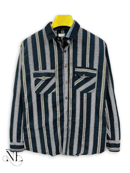 Premium Black Stripe Full Shirt for Men Trendy